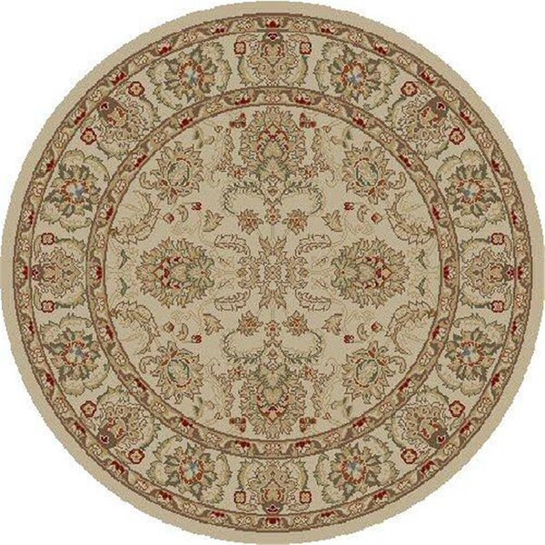 Concord Global 5 ft. 3 in. Ankara Oushak - Round, Ivory 61720